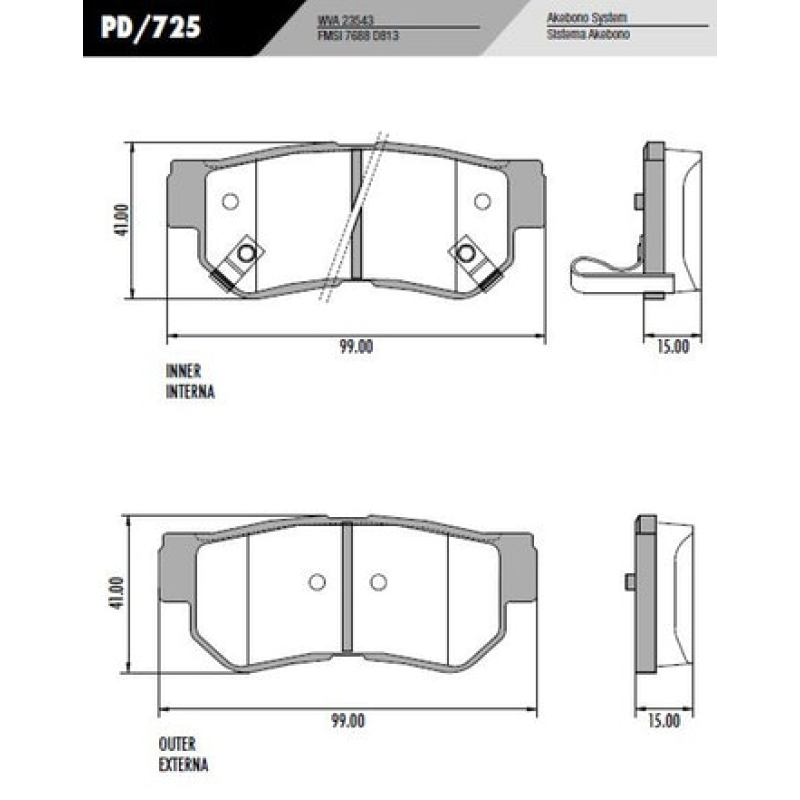 Pastilha Freio Tras Pd725 Frasle