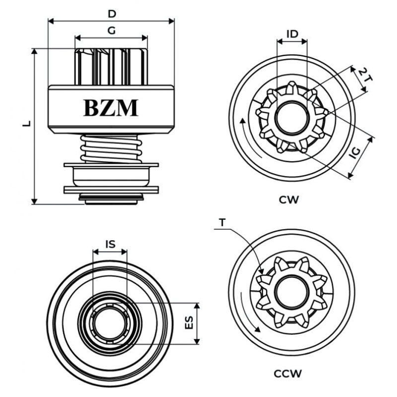 Impulsor Partida Bzm9903280 Bzm