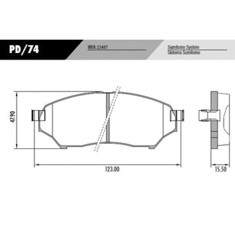 Pastilha Freio Pd74 Frasle