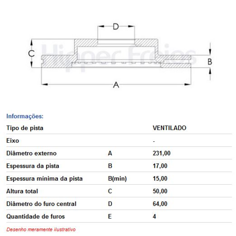 Disco Freio Diant Hf305 Hf