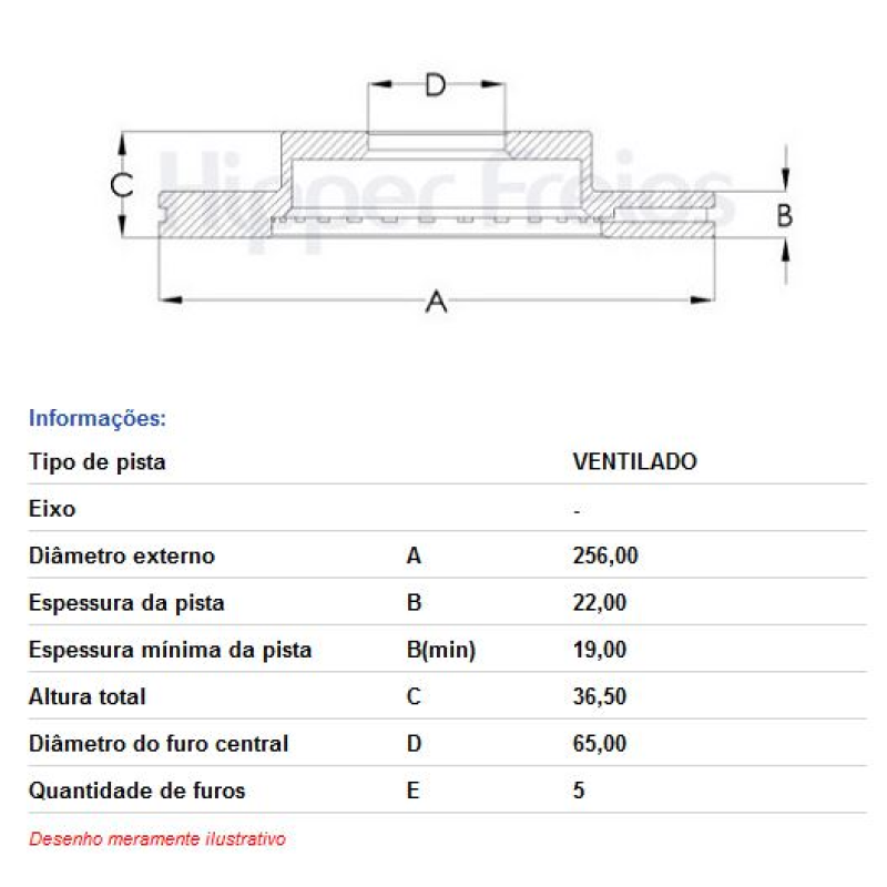 Disco Freio Diant Hf81 Hf