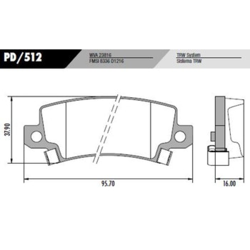 Pastilha Freio Tras Pd512 Frasle