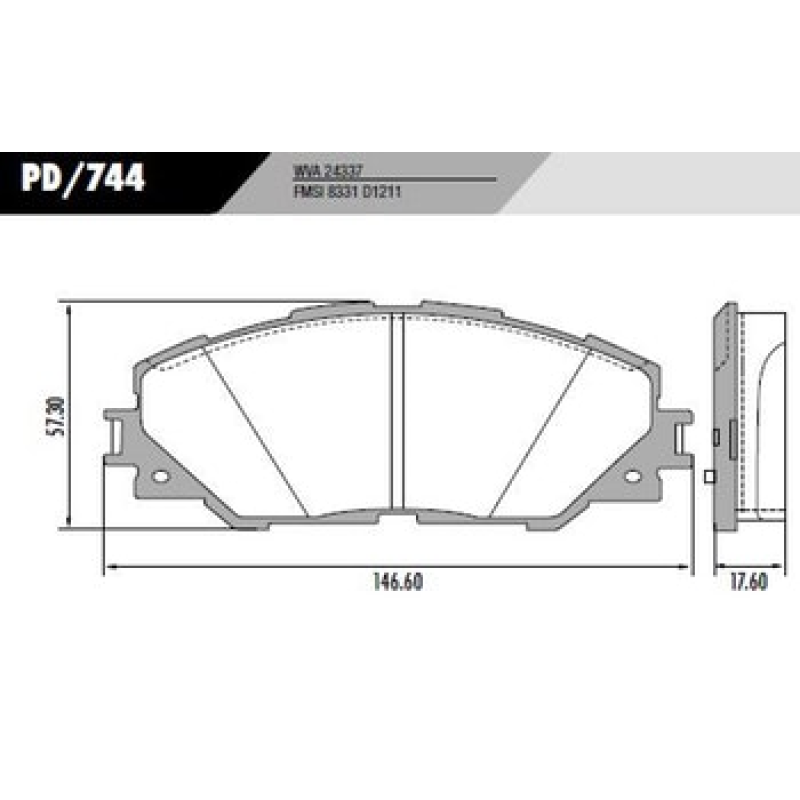 Pastilha Freio Pd 744 Frasle