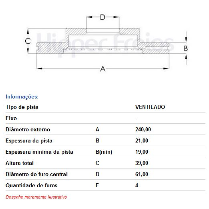 Disco Freio Diant Hf703 Hf