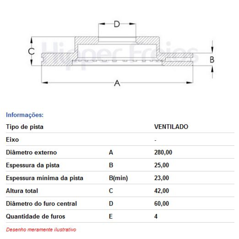Disco Freio Diant Hf25e Hf
