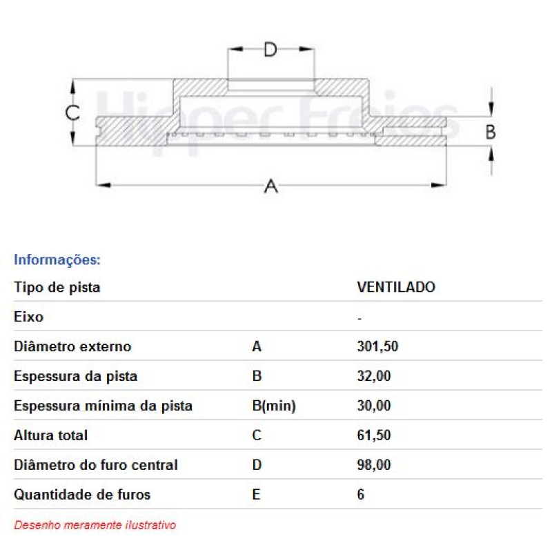 Disco Freio Diant Hf16r Hf