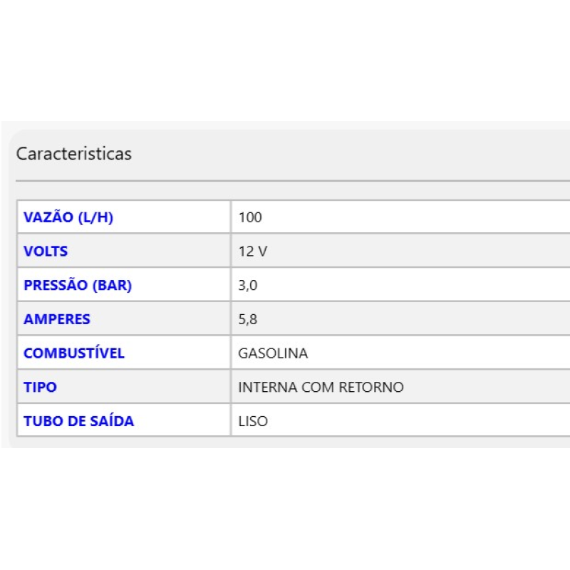 Bomba Combustivel Euro