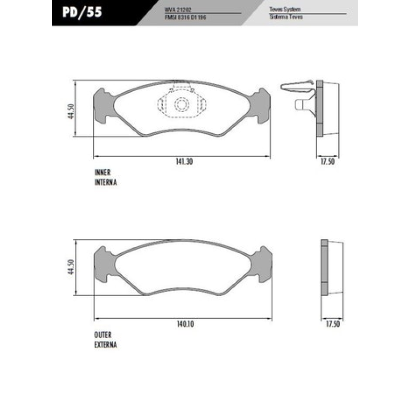 Pastilha Freio Pd55 Frasle