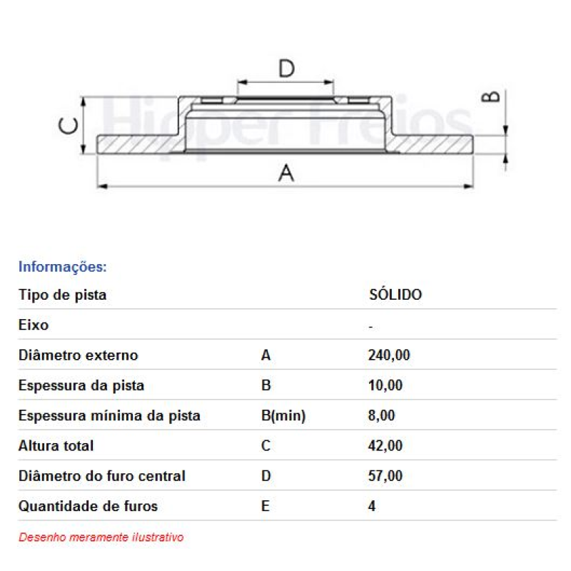 Disco Freio Tras Hf23g Hf