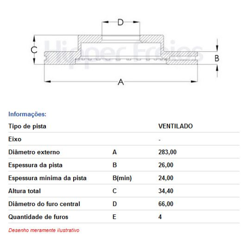 Disco Freio Diant Hf752 Hf