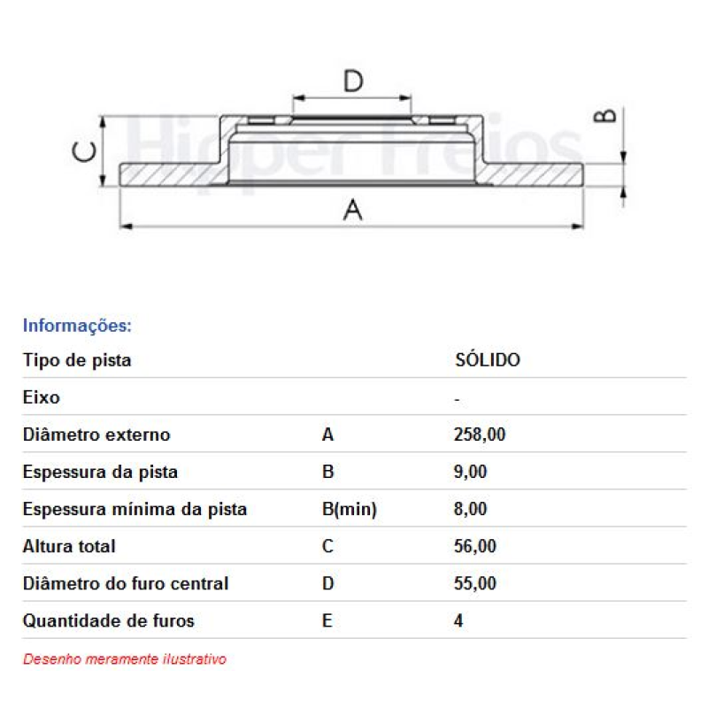 Disco Freio Tras Hf502 Hf