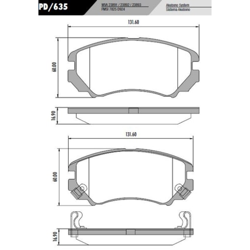 Pastilha Freio Pd635 Frasle