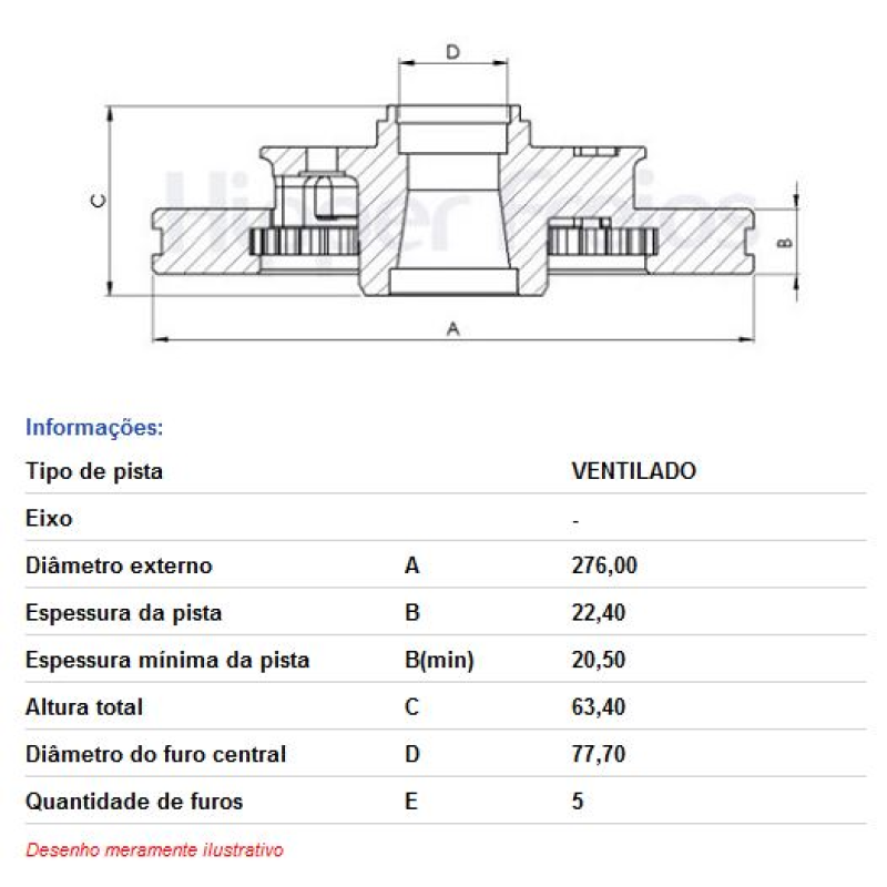 Disco Freio Diant Hf16e Hf