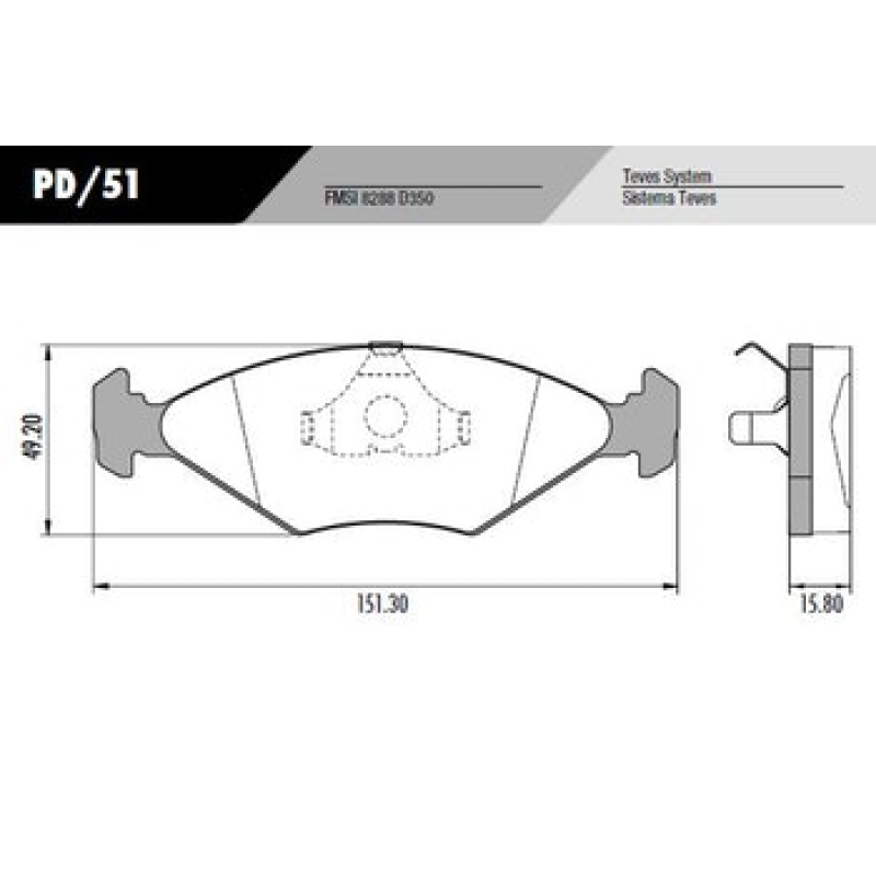 Pastilha Freio Pd51 Frasle