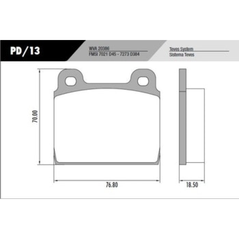 Pastilha Freio Pd13 Frasle