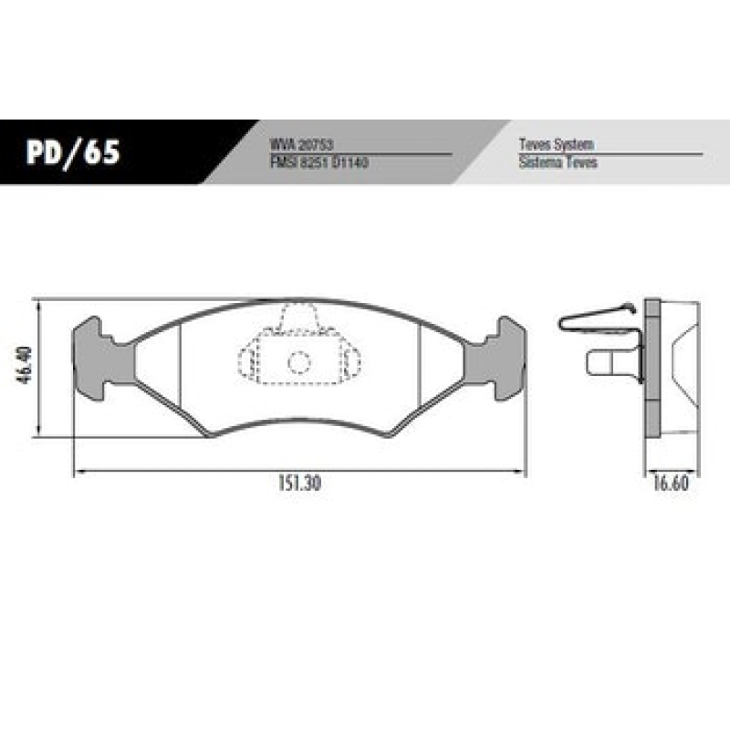 Pastilha Freio Pd65 Frasle