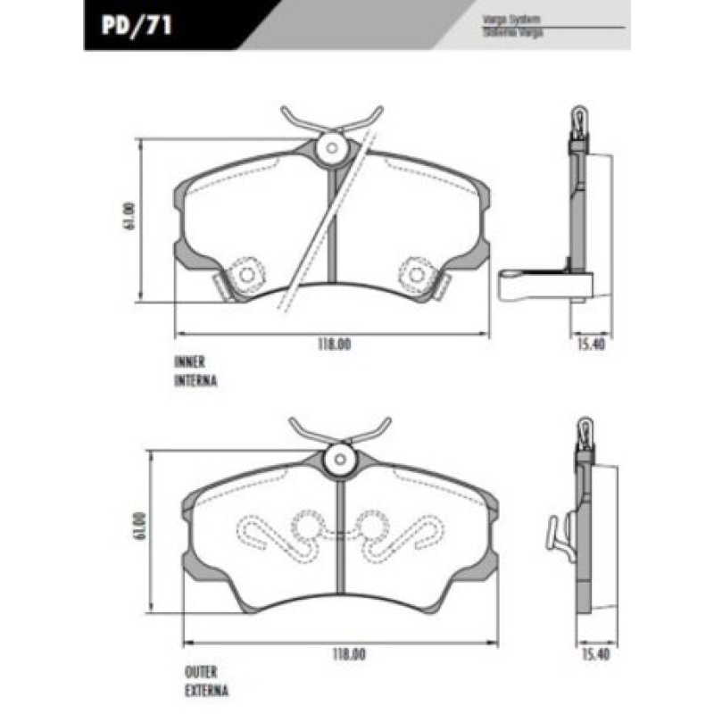 Pastilha Freio Pd71 Frasle
