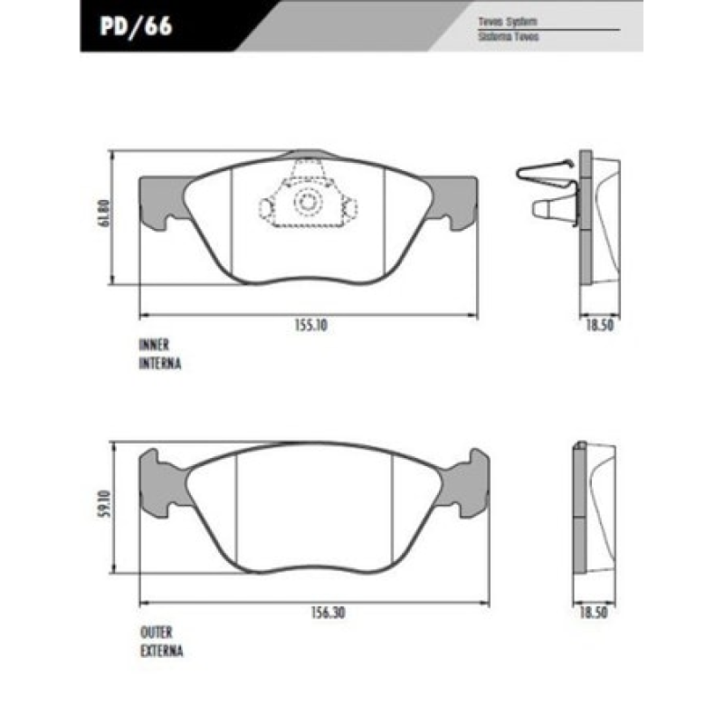 Pastilha Freio Pd66 Frasle