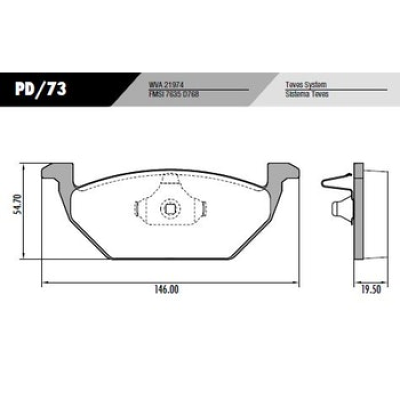 Pastilha Freio Pd73 Frasle