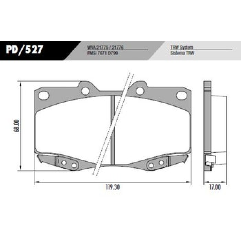 Pastilha Freio Pd527 Frasle