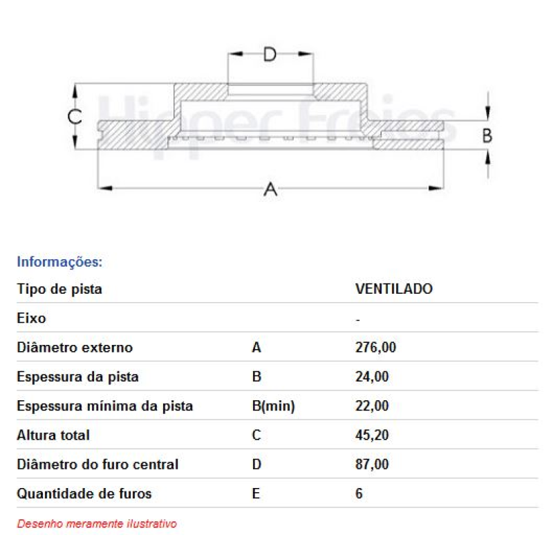 Disco Freio Diant Hf200c Hf