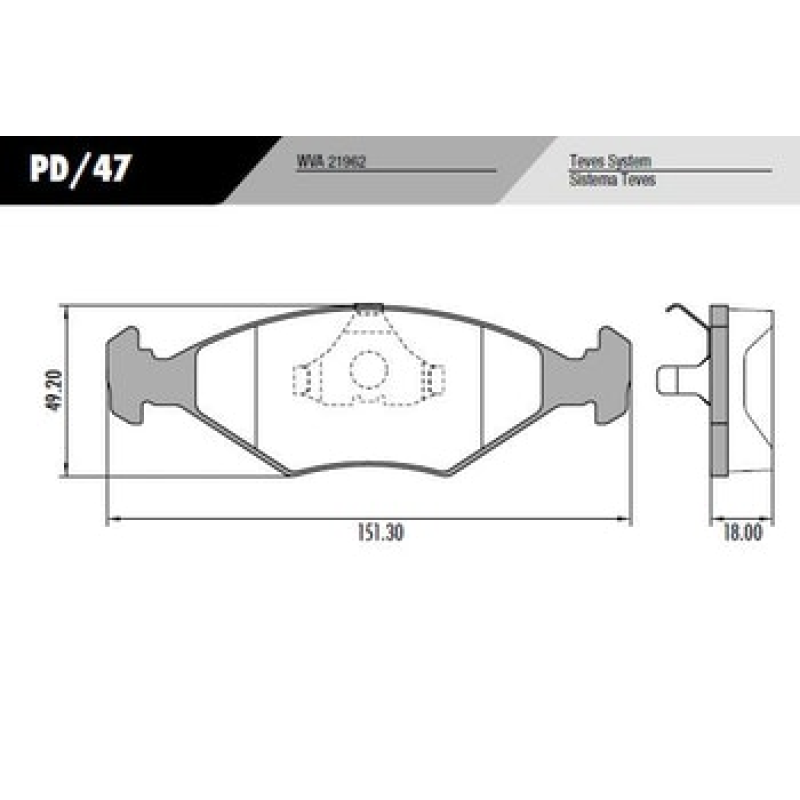 Pastilha Freio Pd47 Frasle