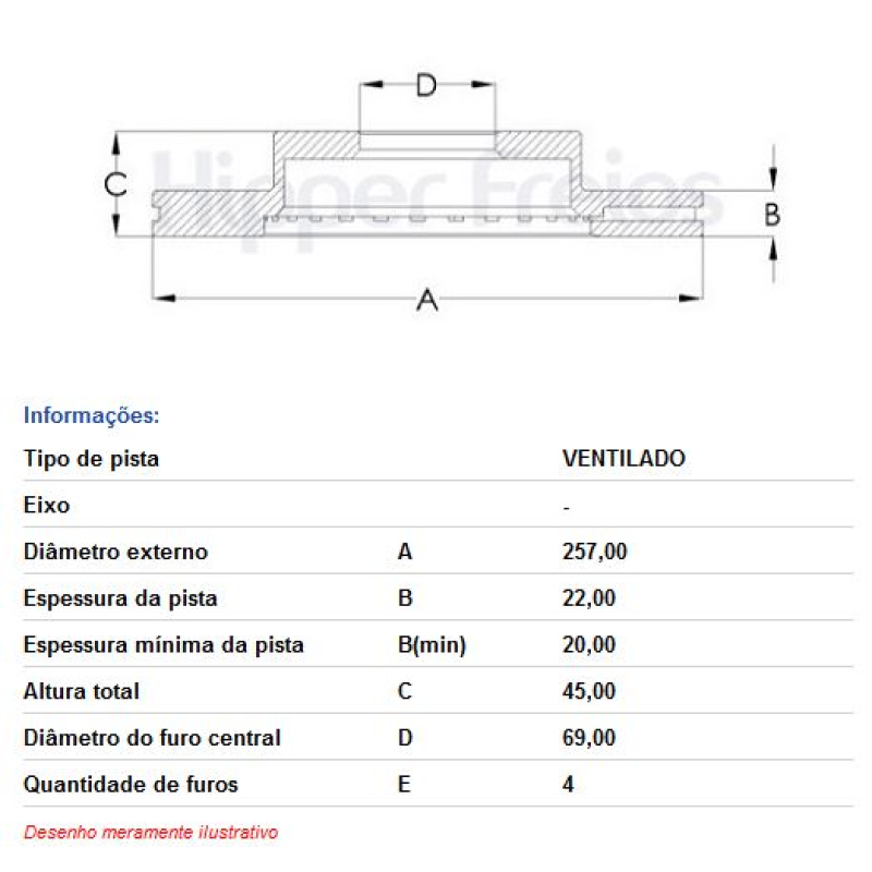 Disco Freio Diant Hf103 Hf