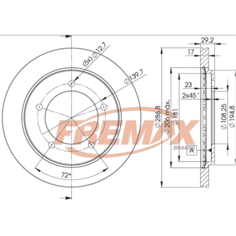 Disco Freio Diant Bd2863 Fremax