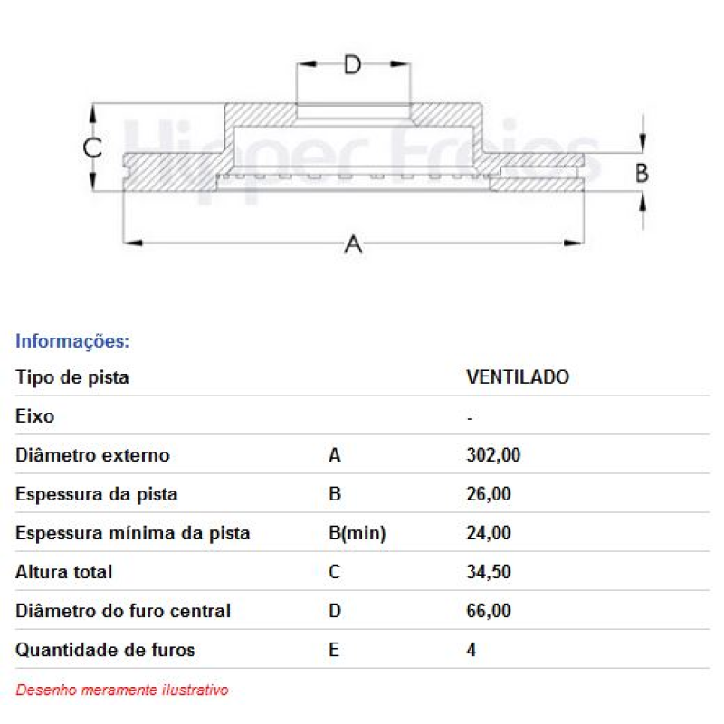 Disco Freio Diant Hf751a Hf