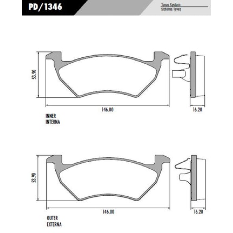 Pastilha Freio Pd1346 Frasle