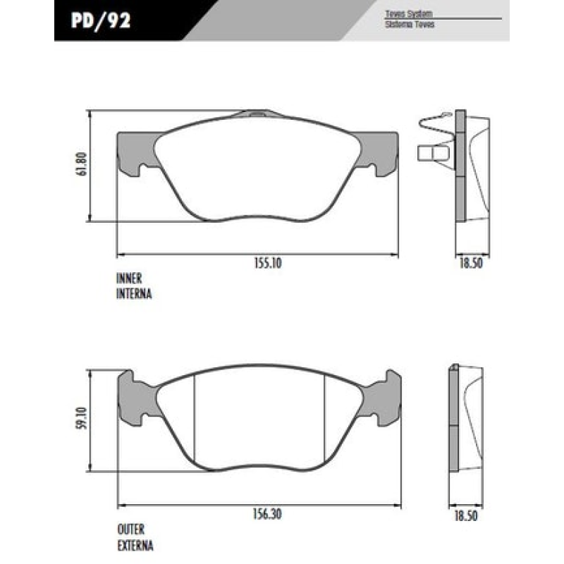 Pastilha Freio Pd92 Frasle