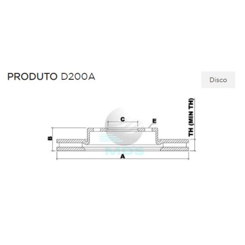 Disco Freio Diant Hf618b/d200a Mds