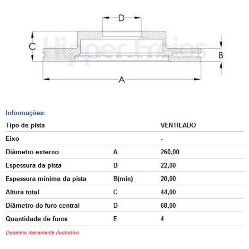 Disco Freio Diant Hf613 Hf