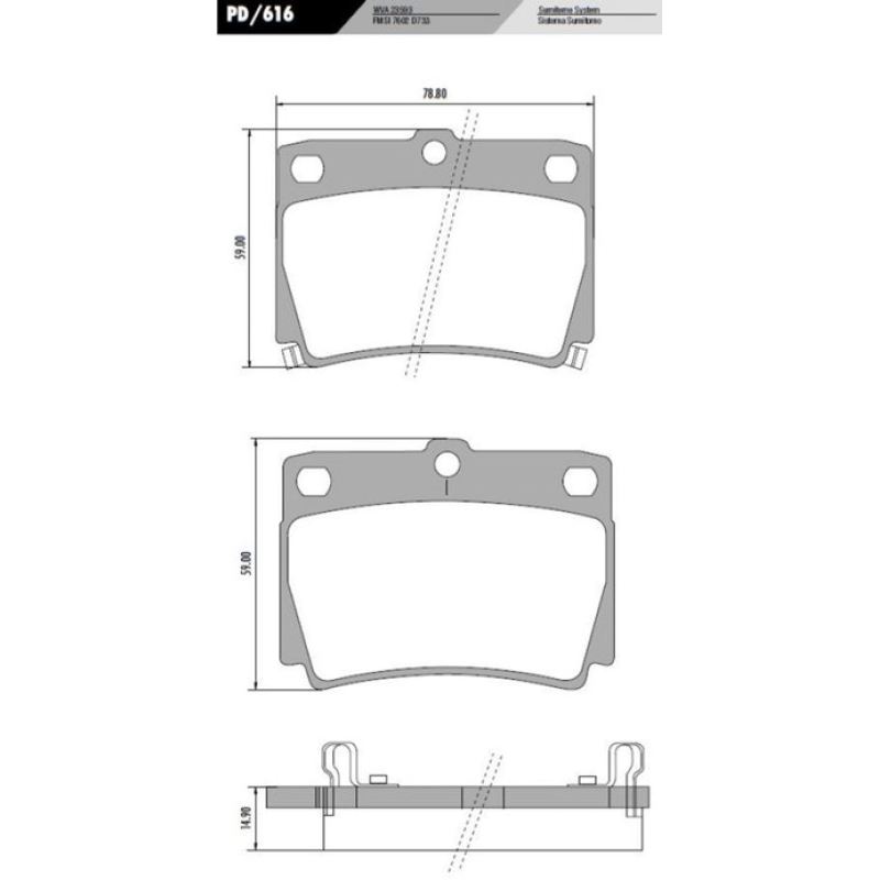 Pastilha Freio Tras Pd616 Frasle