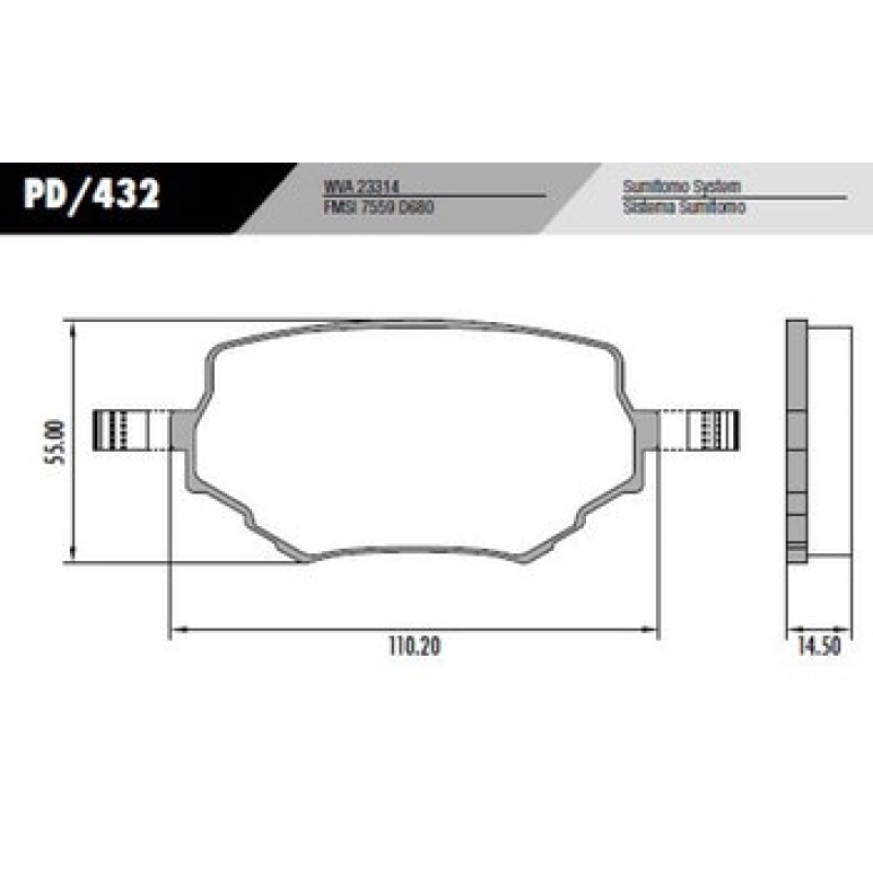 Pastilha Freio Pd432 Frasle