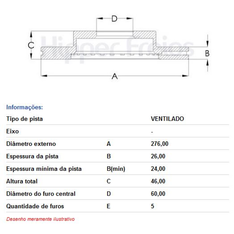 Disco Freio Diant Hf51b Hf