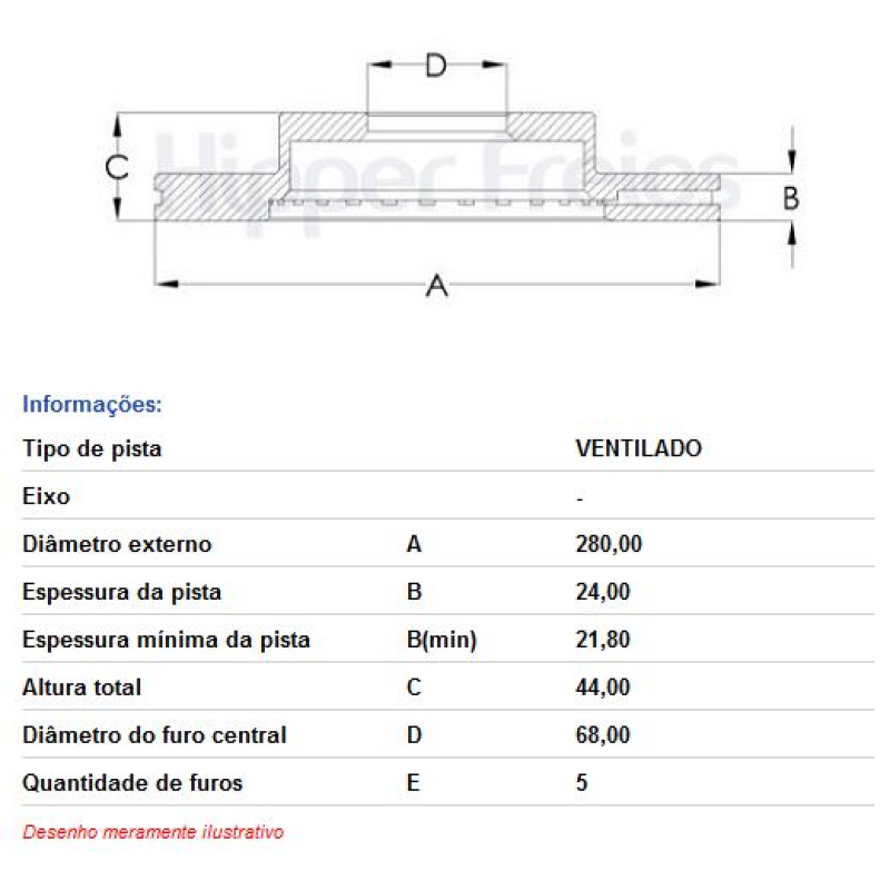 Disco Freio Diant Hf571 Hf
