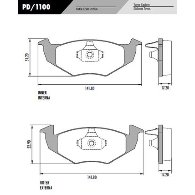Pastilha Freio Pd1100 Frasle