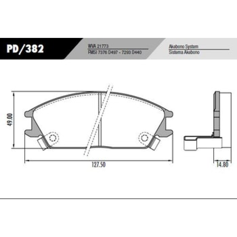 Pastilha Freio Pd382 Frasle