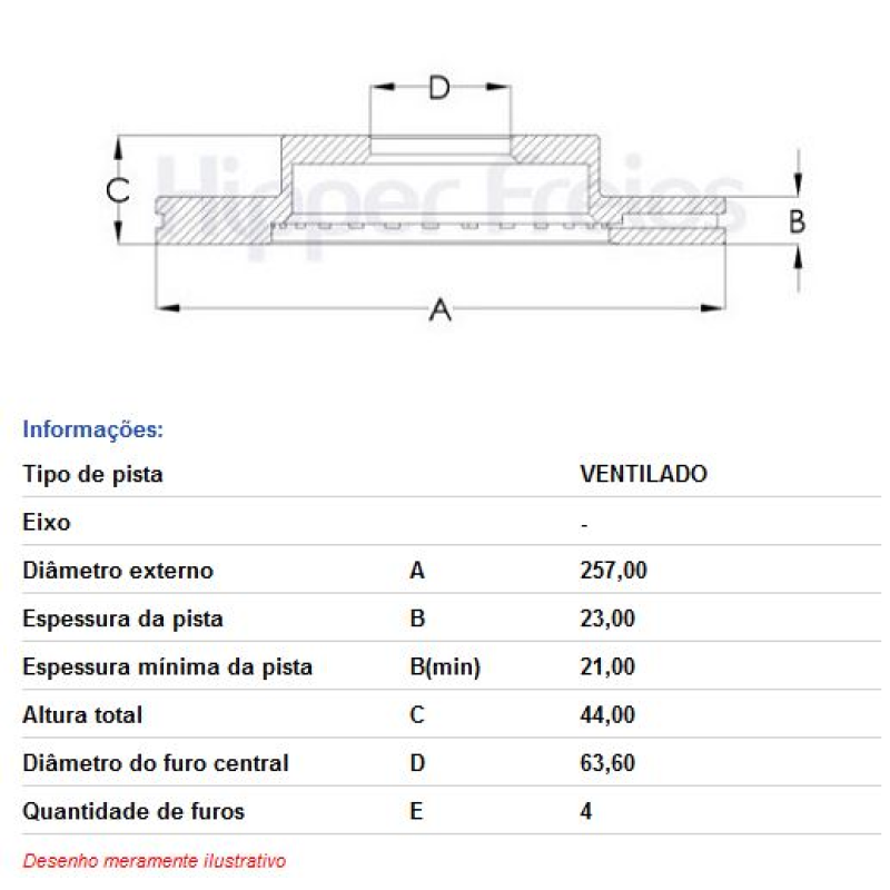 Disco Freio Diant Hf18h Hf