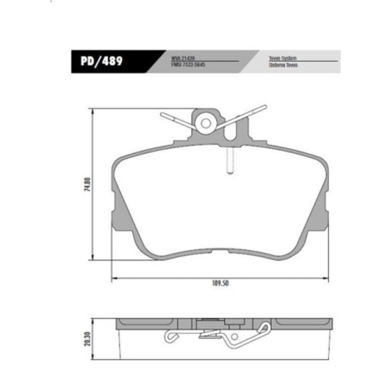 Pastilha Freio Pd489/hq4040/ Frasle