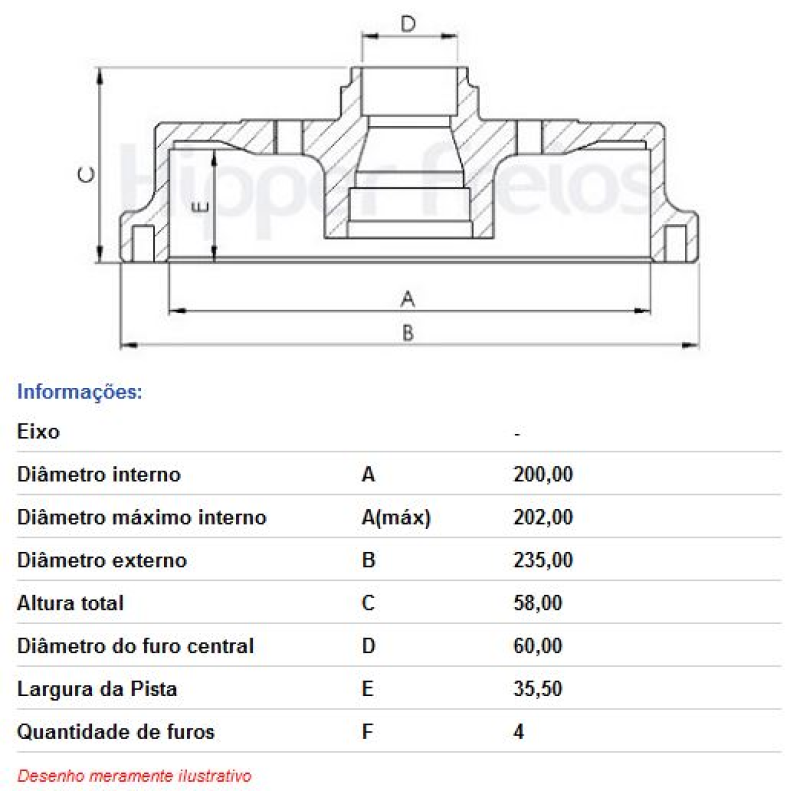 Tambor Freio Hf51g Hf