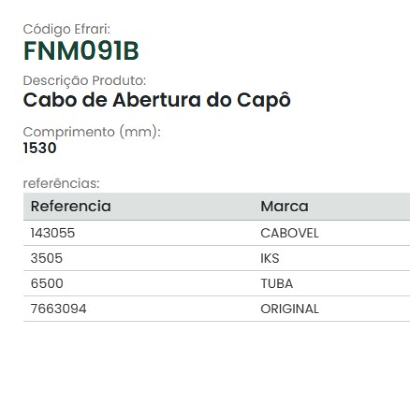 Cabo Capo Fnm091b Efrari