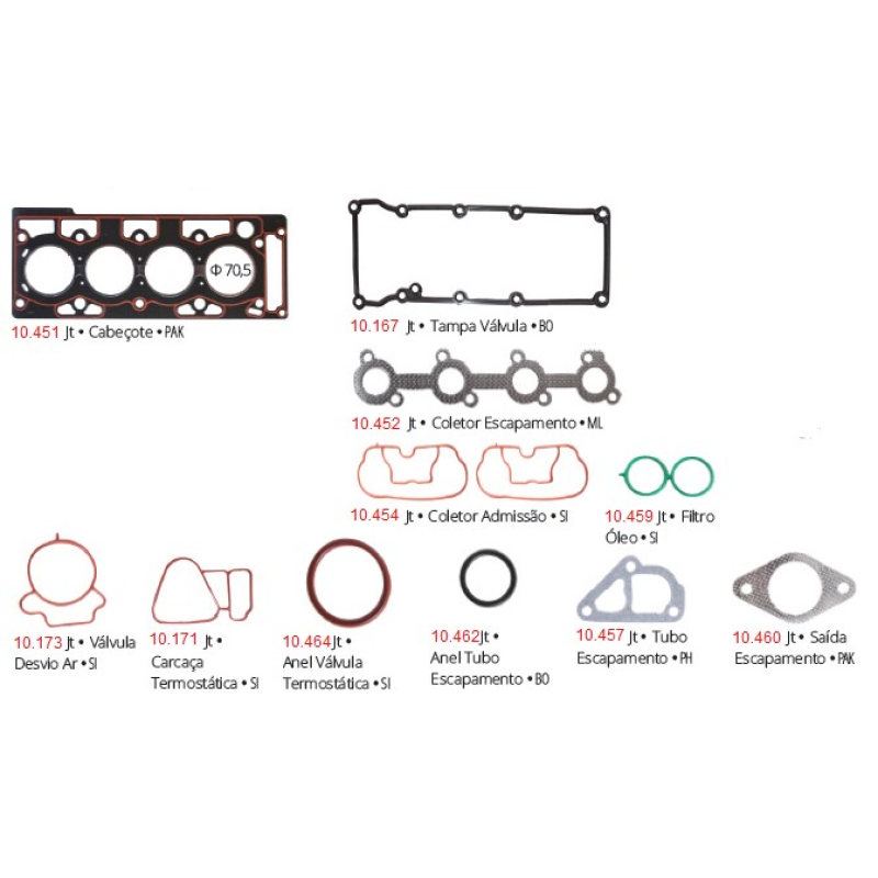 Kit Retificacao 101008 Brasvetec