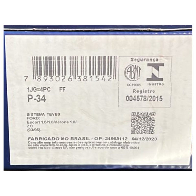 Pastilha Freio Lonaflex