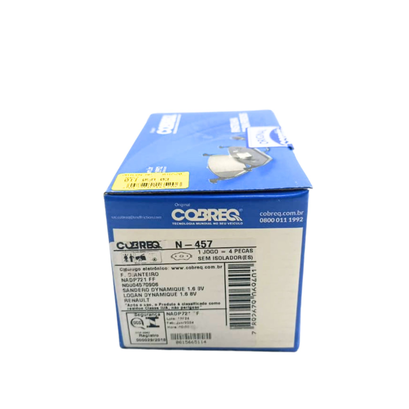 Pastilha Freio N457 Cobreq