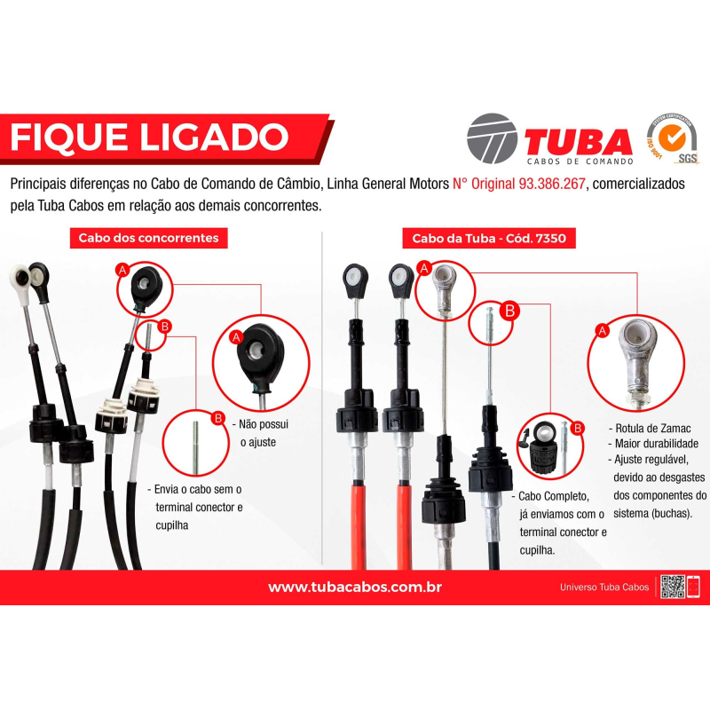Cabo Marcha Engate Selecao 7350 Tuba
