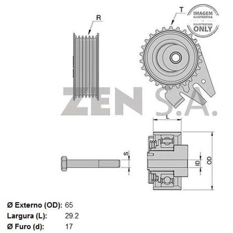 Polia Correia Alternador Zen