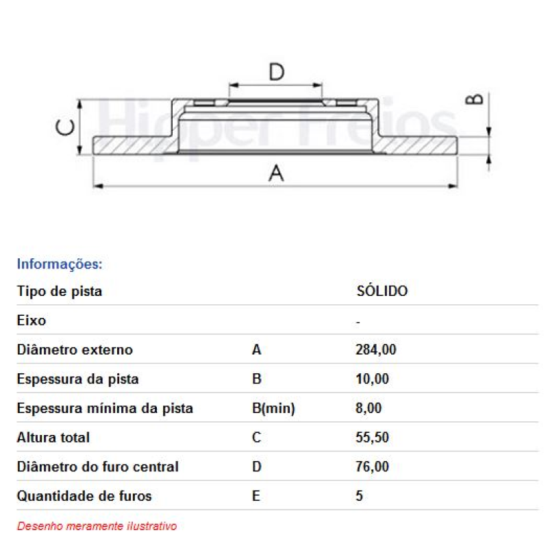 Disco Freio Tras Hf325f Hf