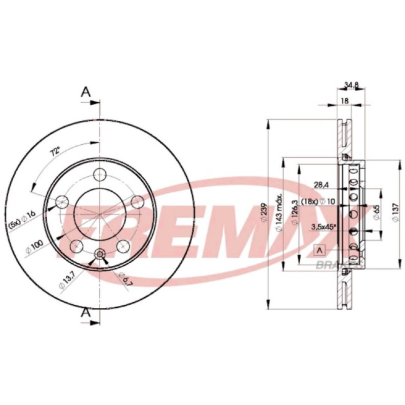 Disco Freio Diant Bd5308 Fremax